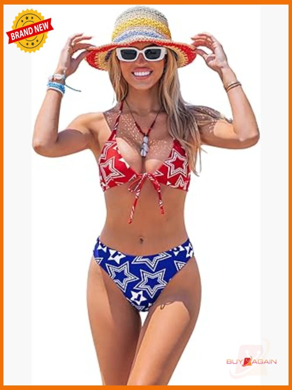Reversible V Neck Halter Triangle Bikini Set with Cheeky Bottoms